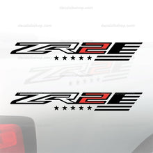 Load image into Gallery viewer, ZR2 Decals Flag Chevy Colorado Chevrolet Stickers Bedside Truck Sticker 2 ZRed - DecalsLB Shop
